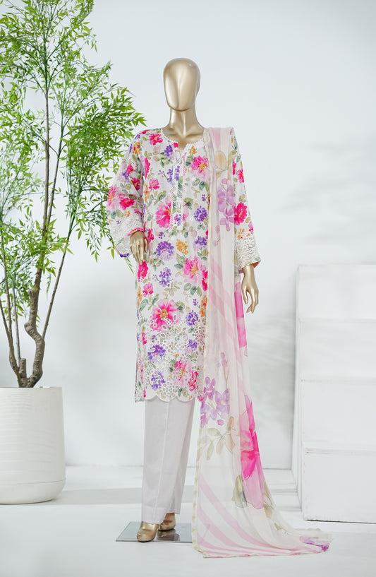 Amna Khadija Design by Aliaa Nesaa Embroidered Lawn Stitched 3 Piece Suit - AKAN-06 - AM26ALNS - Multi - Summer Collection