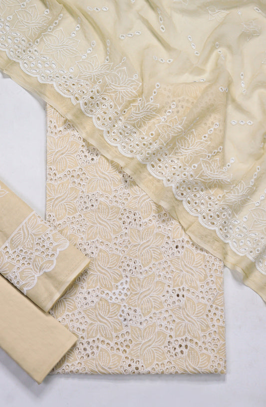 Amna Khadija Fancy Embroidered Lawn Unstitched 3 Piece Suit - D-08 - AM26FNC - Peach - Summer Collection