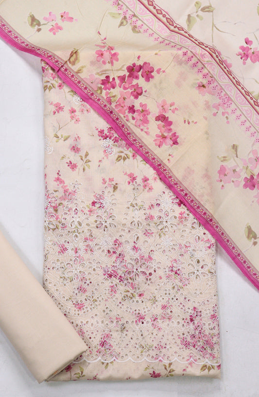 Amna Khadija Printed Lawn Unstitched 3 Piece Suit - D-08 - AM26FNC - Peach - Summer Collection