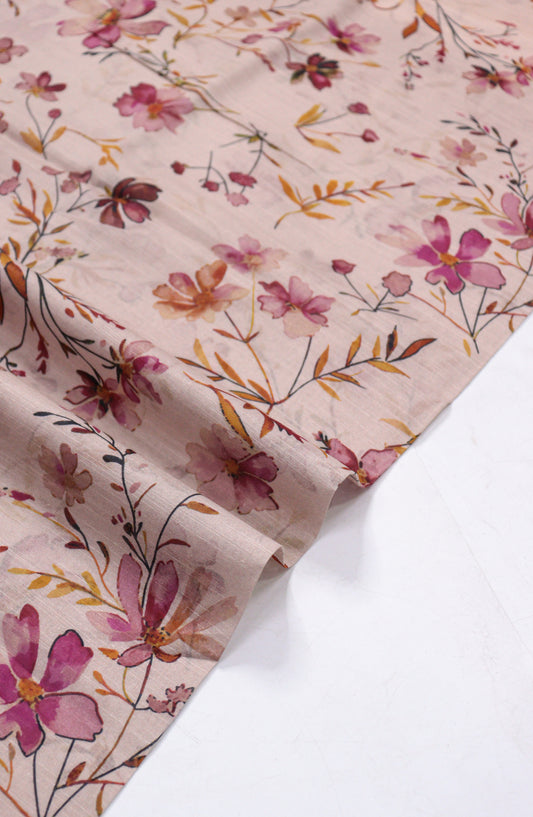 Amna Khadija Fancy Printed Lawn Unstitched 2 Piece Suit - D-22 - AM26FNC - Pink - Summer Collection