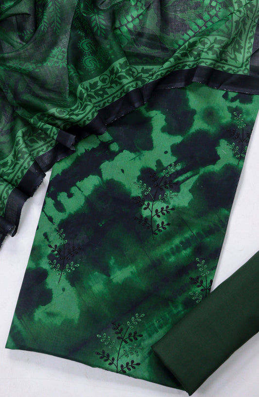 Amna Khadija Embroidered Lawn Unstitched 3 Piece Suit - Design-03 - AM26FNC - Green - Summer Collection