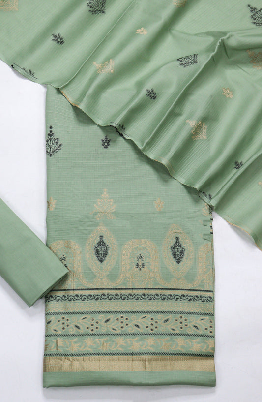 Amna Khadija Embroidered Lawn Unstitched 3 Piece Suit - D-19 - AM26FNC - Green - Summer Collection