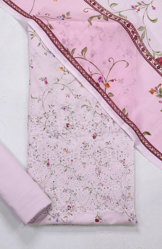 Amna Khadija Printed Lawn Unstitched 3 Piece Suit - D-04 - AM26FNC - Pink - Summer Collection