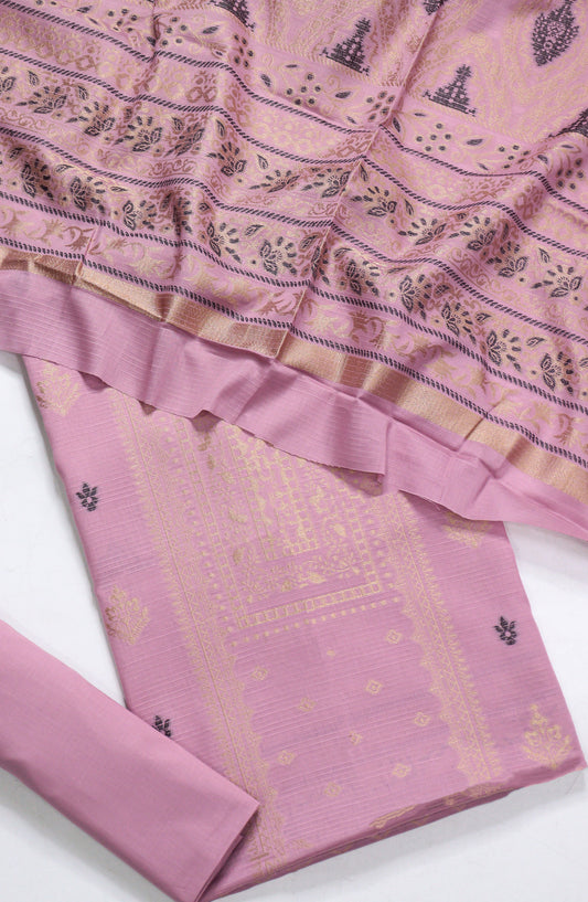 Amna Khadija Embroidered Lawn Unstitched 3 Piece Suit - D-17 - AM26FNC - Pink - Summer Collection