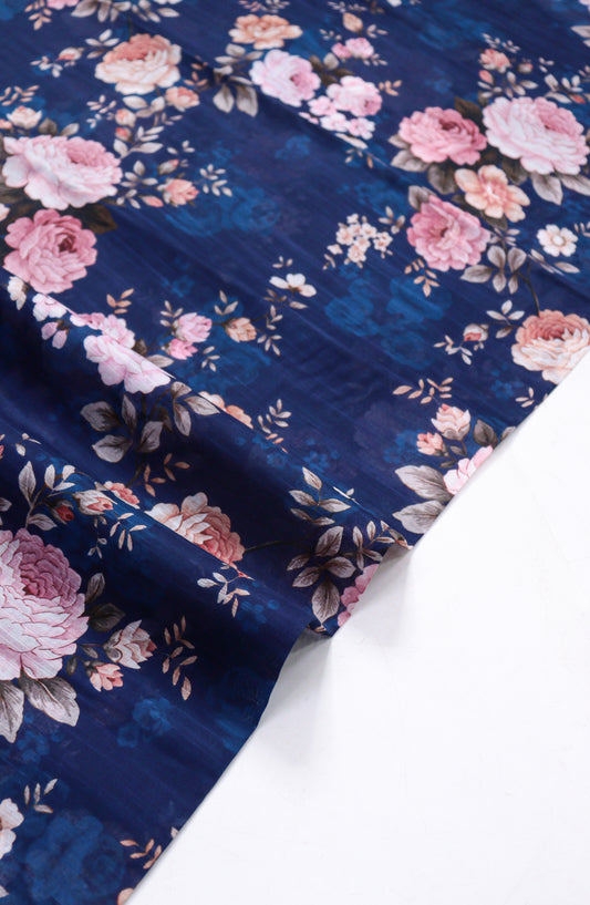 Amna Khadija Fancy Printed Lawn Unstitched 2 Piece Suit - D-18 - AM26FNC - Blue - Summer Collection