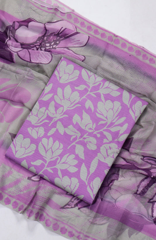 Amna Khadija Printed Bana Dora Unstitched 3 Piece Suit - D-10 - AM26FNC - Purple - Summer Collection