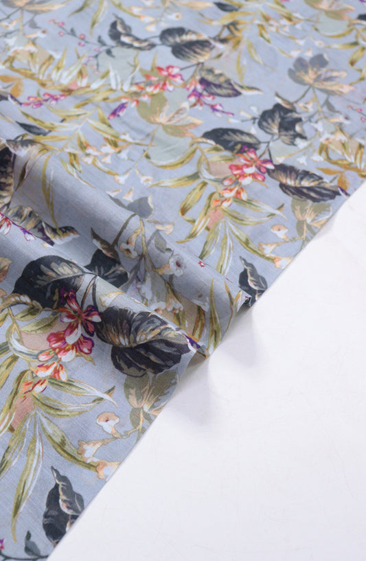 Amna Khadija Fancy Printed Lawn Unstitched 2 Piece Suit - D-7 - AM26FNC - Blue - Summer Collection