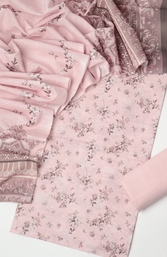 Amna Khadija Printed Lawn Unstitched 3 Piece Suit - MD-04 - AM26MTHR - Pink - Summer Collection