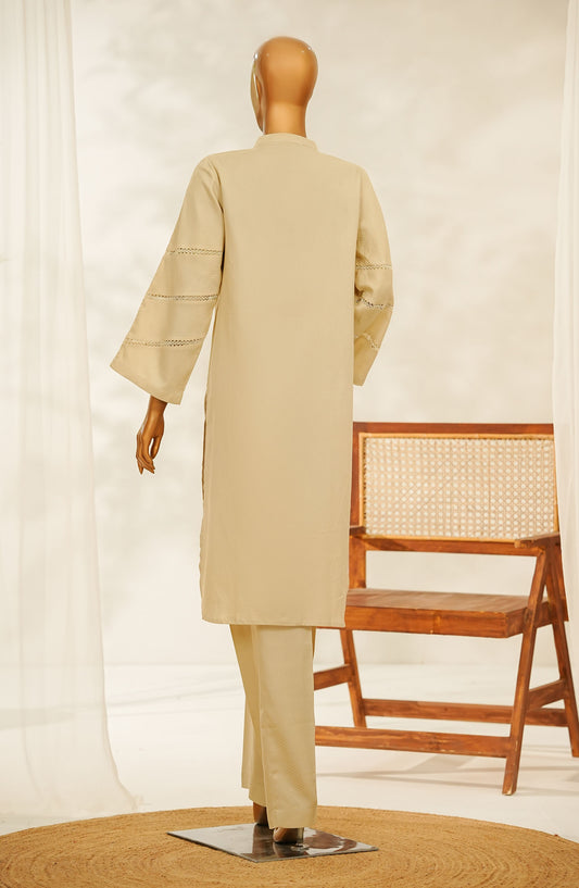 Aroha by Amna Khadija Embroidered Cotton Stitched 2 Piece Suit - AKPA-02 - AK25AROH - Beige - Summer Collection