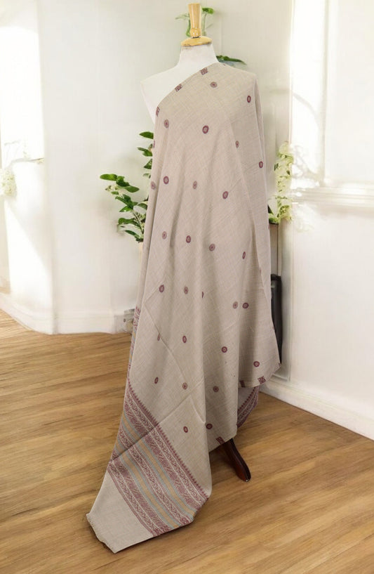Amna Khadija Premium Wool Shawl - D-09 - 9601490-2 - AM25SHWL - Light Grey - Winter Collection