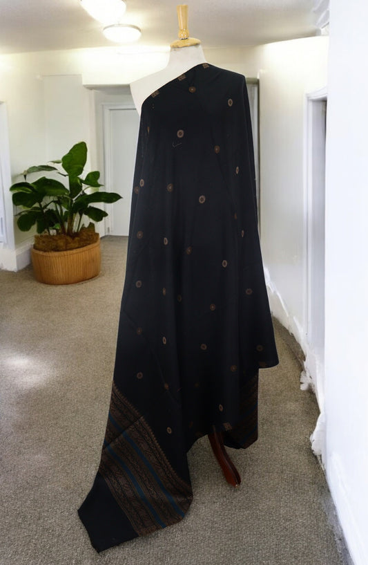 Amna Khadija Premium Wool Shawl - D-07 - 9601490-2 - AM25SHWL - Black - Winter Collection