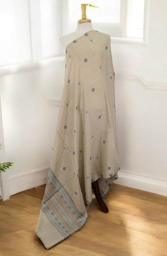 Amna Khadija Premium Wool Shawl - D-02 - 9601490-2 - AM25SHWL - Dark Fawn - Winter Collection