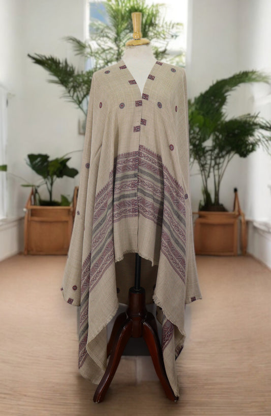 Amna Khadija Premium Wool Shawl - D-01 - 9601490-2 - AM25SHWL - Grey - Winter Collection