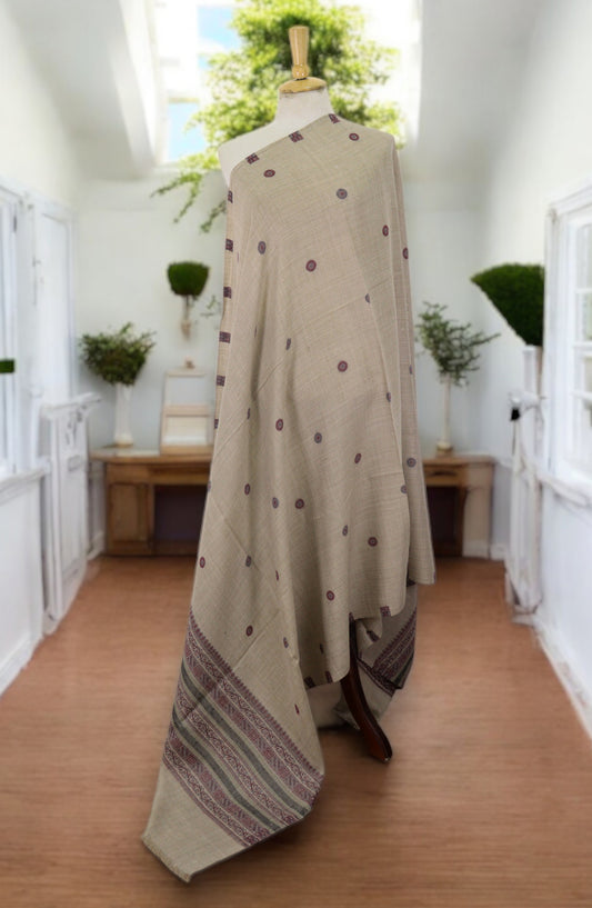 Amna Khadija Premium Wool Shawl - D-01 - 9601490-2 - AM25SHWL - Grey - Winter Collection