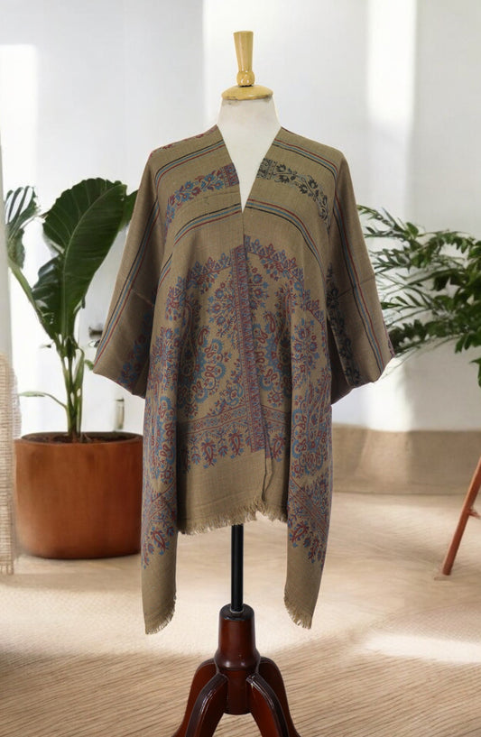 Amna Khadija Premium Wool Shawl - D-05 - 1224180-2 - AM25SHWL - Olive - Winter Collection