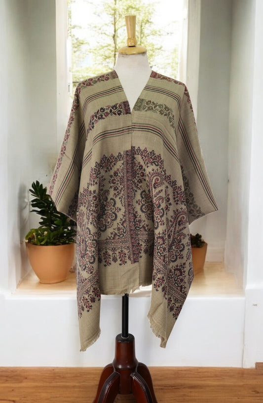 Amna Khadija Premium Wool Shawl - D-02 - 1224180-2 - AM25SHWL - Olive - Winter Collection