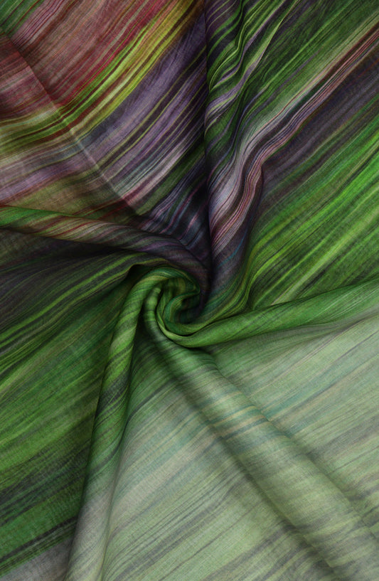 Amna Khadija Premium Soft Voil Stole - D-05 - 756750 - AM25STAM - Green - Winter Collection