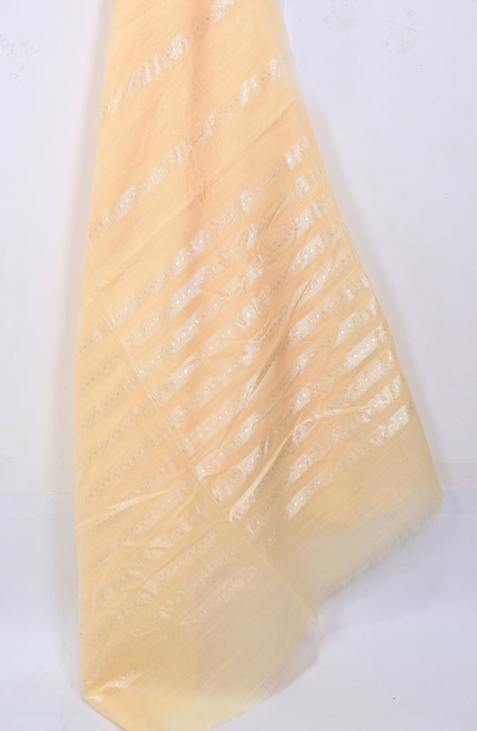 Amna Khadija Premium Printed Twill Jacquard Stole - Design-32 - AM25OLT - Yellow - Summer Collection