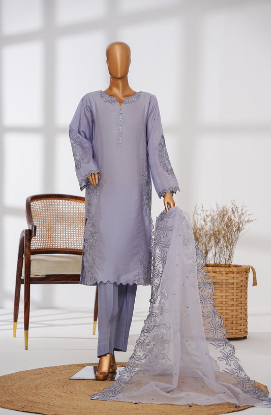 Amna Khadija Veranda Fancy Formals Embroidered Silk Stitched 3 Piece Suit - VFF-06 - AM25VFF1 - Purple - Festive Collection