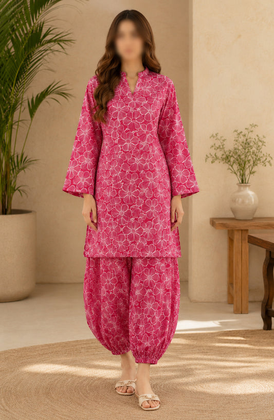 Amna Khadija Printed Lawn Unstitched 2 Piece Suit - PD-03 - AM26PDT - Pink - Summer Collection