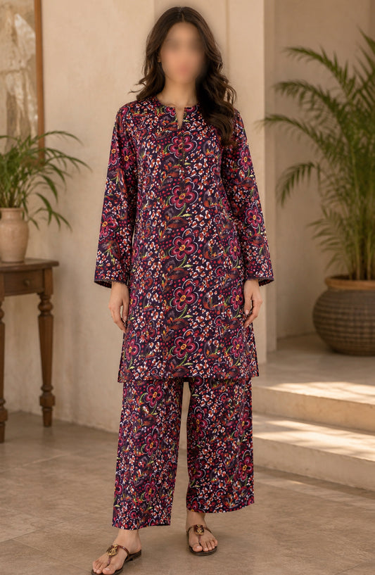 Amna Khadija Printed Lawn Unstitched 2 Piece Suit - FVD-37 - AM26PNU - Multi - Summer Collection
