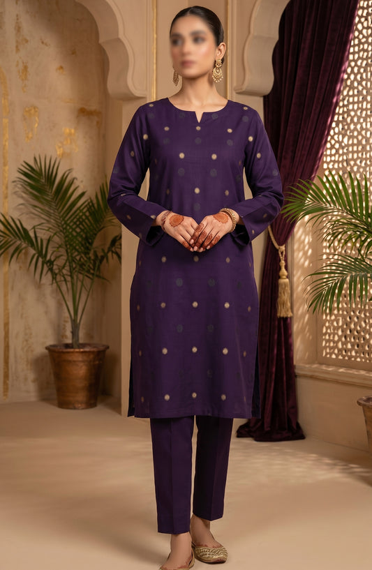 Amna Khadija Printed Broshia Unstitched 2 Piece Suit - BRD-06 - AM26PNU - Purple - Summer Collection