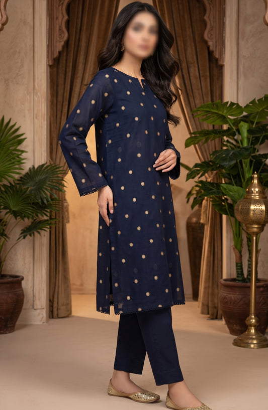 Amna Khadija Printed Broshia Unstitched 2 Piece Suit - BRD-04 - AM26PNU - Blue - Summer Collection