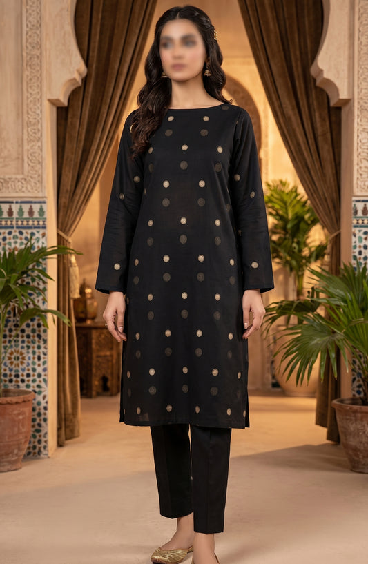 Amna Khadija Printed Broshia Unstitched 2 Piece Suit - BRD-03 - AM26PNU - Black - Summer Collection