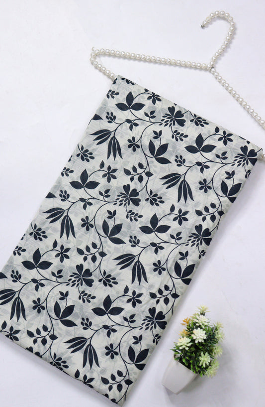 Amna Khadija Printed Lawn Unstitched 2 Piece Suit - PD-08 - AM26PNU - Black & White - Summer Collection