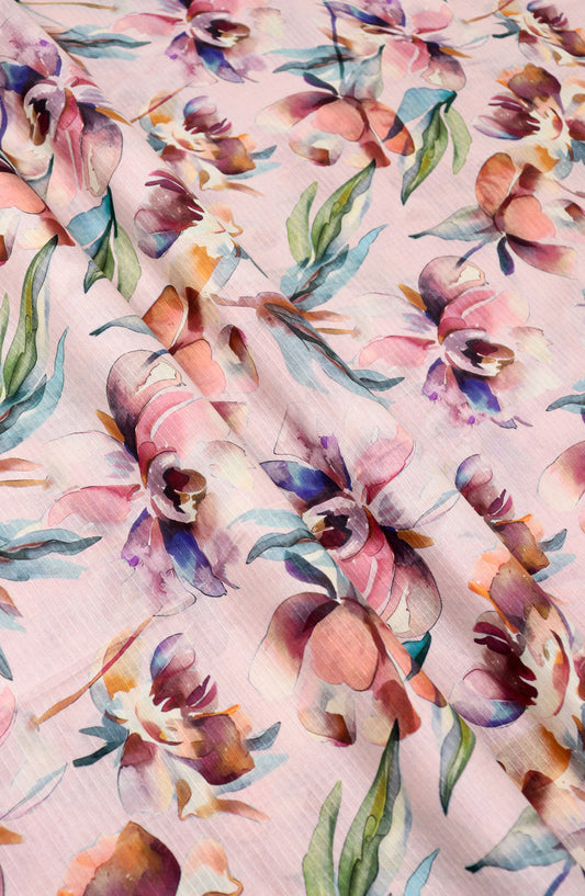 Amna Khadija Digital Printed Lawn Unstitched 2 Piece Suit - D-32 - AM26FNC - Pink - Summer Collection