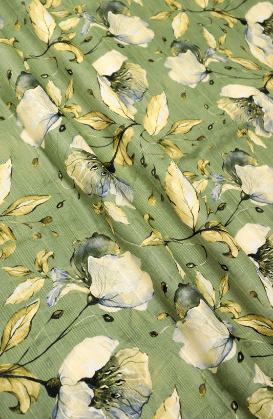 Amna Khadija Digital Printed Lawn Unstitched 2 Piece Suit - D-30 - AM26FNC - Green - Summer Collection