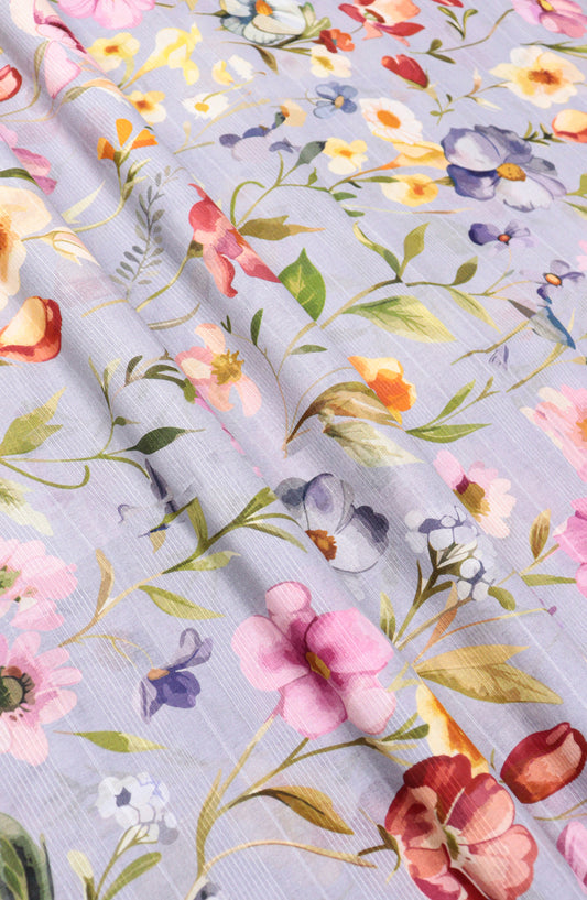 Amna Khadija Digital Printed Lawn Unstitched 2 Piece Suit - D-22 - AM26FNC - Blue - Summer Collection