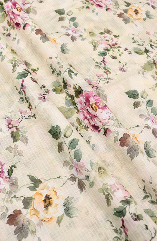 Amna Khadija Digital Printed Lawn Unstitched 2 Piece Suit - D-21 - AM26FNC - Fawn - Summer Collection