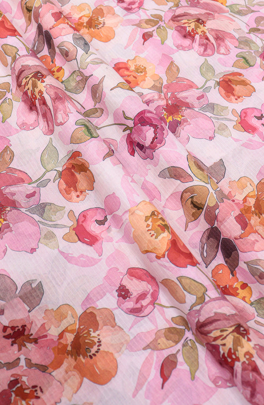 Amna Khadija Digital Printed Lawn Unstitched 2 Piece Suit - D-20 - AM26FNC - Pink - Summer Collection