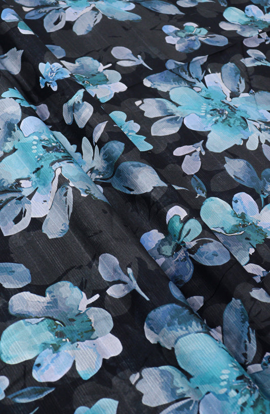 Amna Khadija Digital Printed Lawn Unstitched 2 Piece Suit - D-14 - AM26FNC - Blue - Summer Collection