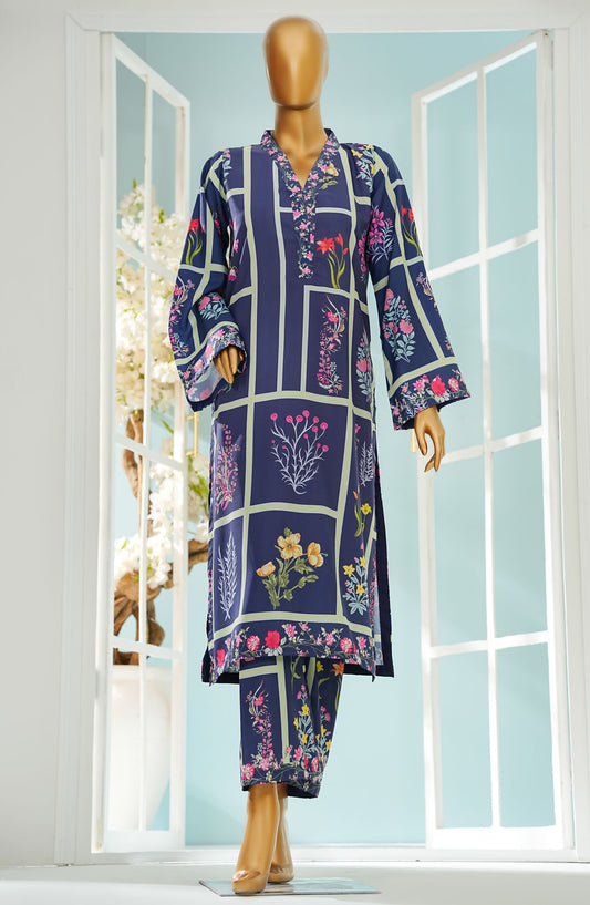 Selene by Amna Khadija Printed Lawn Stitched 2 Piece Suit - SS-01 - AM25SSPC - Blue - Summer Collection