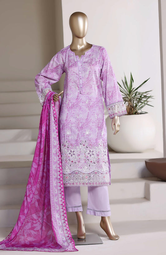Amyrah by Sadabahar Embroidered Lawn Stitched 3 Piece Suit - D-03 - SBD26RAH - Purple - Festive Collection