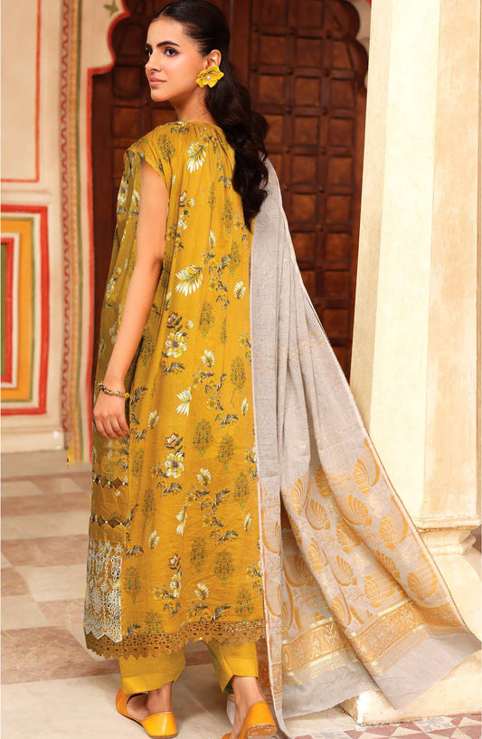 Anaysha by Johra Embroidered Lawn Unstitched 3 Piece Suit - JH-644 - JH25ANSH - Yellow - Summer Collection