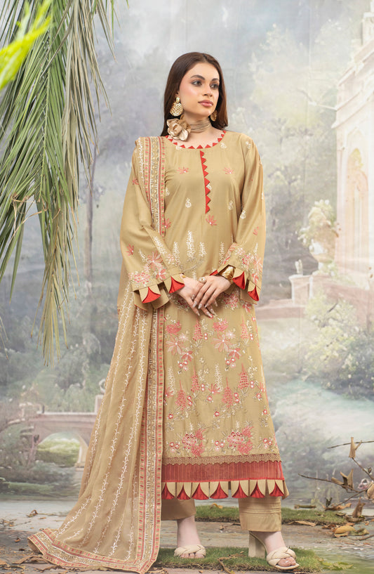 Astoria by Aalaya Embroidered Lawn Unstitched 3 Piece Suit - D-06 - ALY26ASO - Mustard - Summer Collection