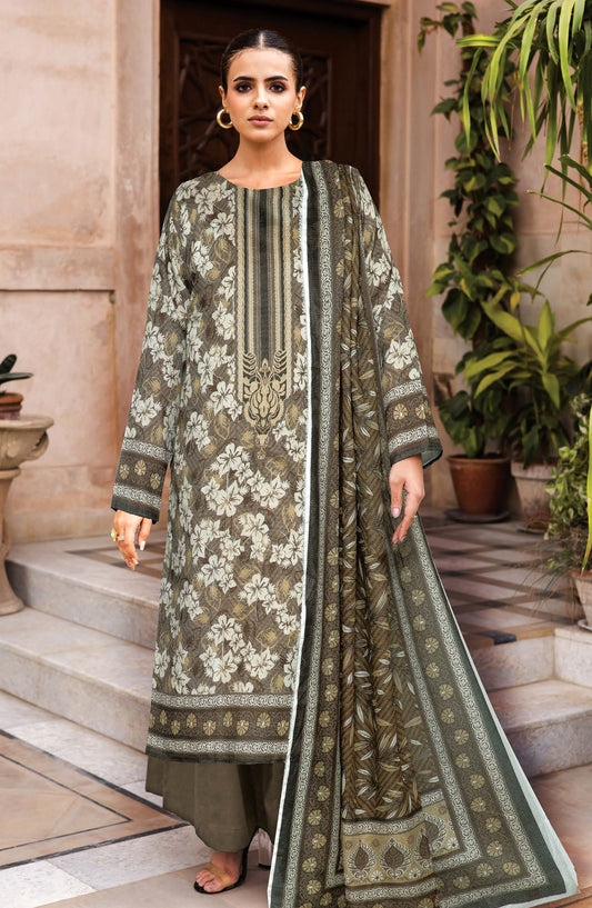 Azal by Johra Printed Lawn Unstitched 3 Piece Suit - JH-1516 - JH25AZALL - Green - Casual Collection