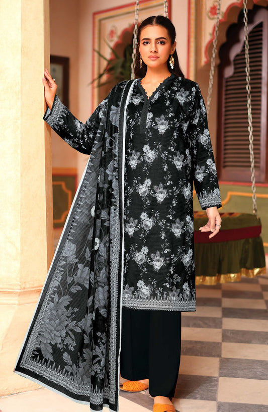 Azal by Johra Printed Lawn Unstitched 3 Piece Suit - JH-1514 - JH25AZALL - Black - Casual Collection