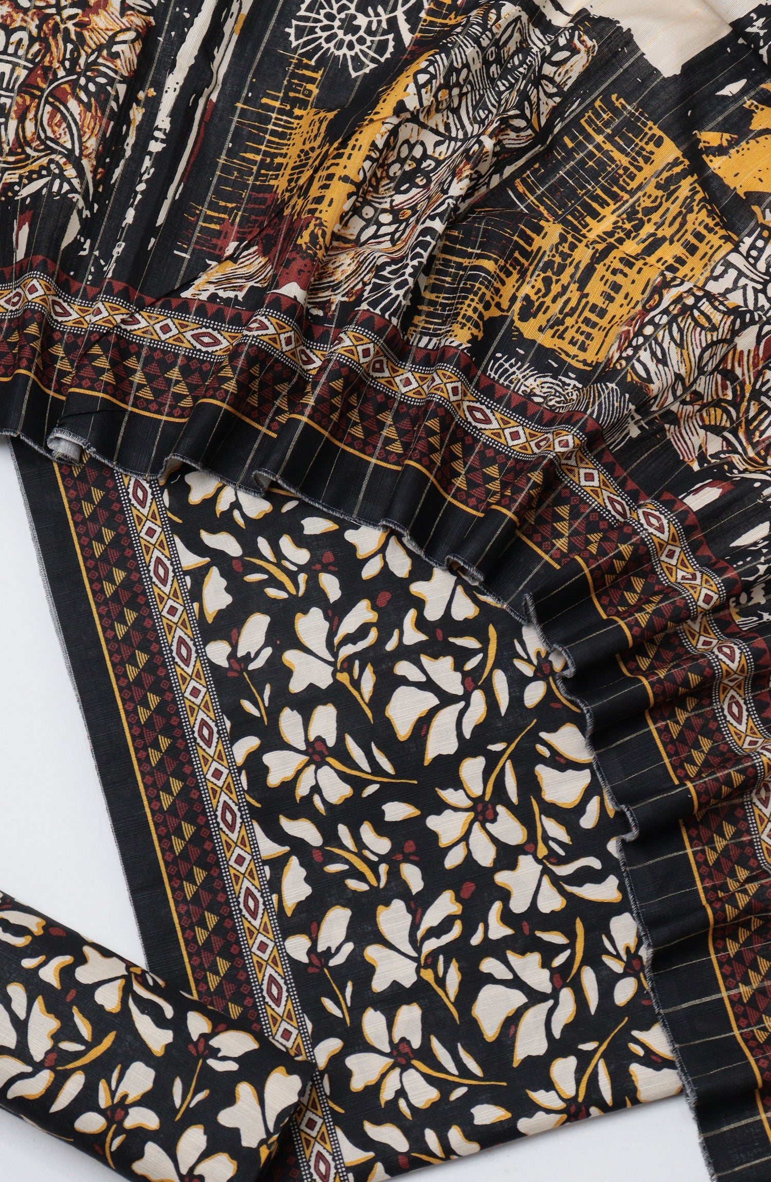 Bin Saeed Printed Khaddar Unstitched 3 Piece Suit - D-03 - BS26KTR - Multi - Winter Collection
