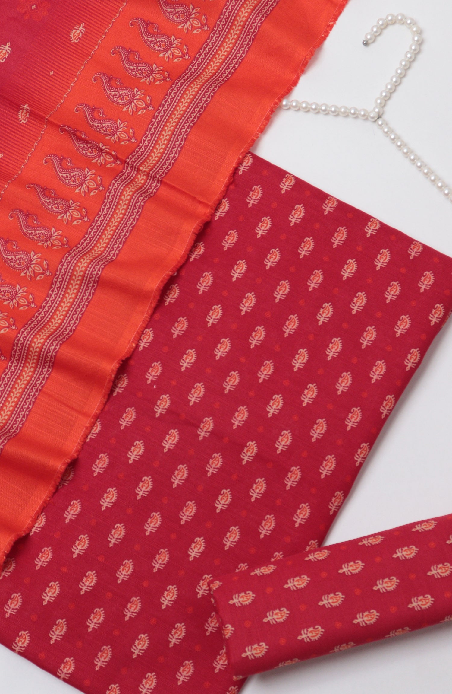 Bin Saeed Printed Khaddar Unstitched 3 Piece Suit - D-11 - BS26KTR - Red - Winter Collection