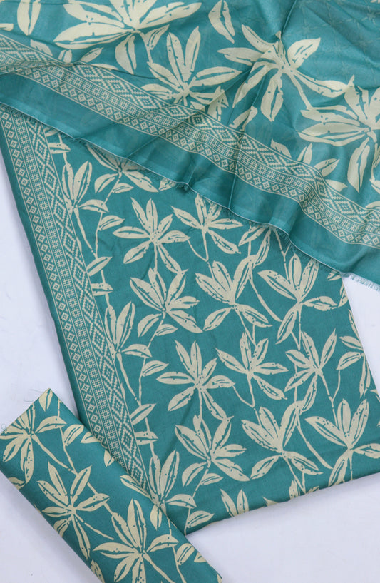 Bin Saeed Digital Printed Cotton Cambric Unstitched 3 Piece Suit - Design-54 - BS25DCC - Green - Summer Collection
