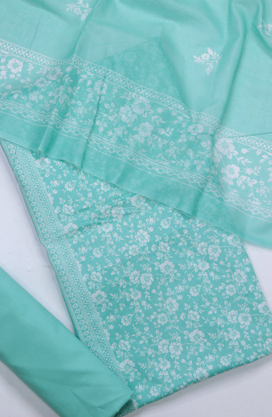Bin Saeed Digital Printed Cotton Unstitched 3 Piece Suit - Design-08 - BS25DPR - Blue - Mid Summer Collection
