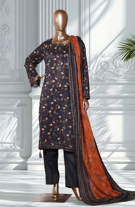 Bin Saeed Exclusive Printed Lawn Stitched 3 Piece Suit - D-49 - BS26EXP - Black - Summer Collection