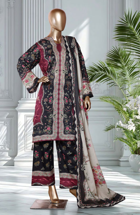 Bin Saeed Exclusive Printed Lawn Stitched 3 Piece Suit - D-42 - BS26EXP - Black - Summer Collection