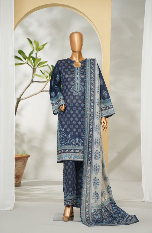 Bin Saeed Exclusive Printed Lawn Stitched 3 Piece Suit - D-10 - BS26XPL - Blue - Summer Collection