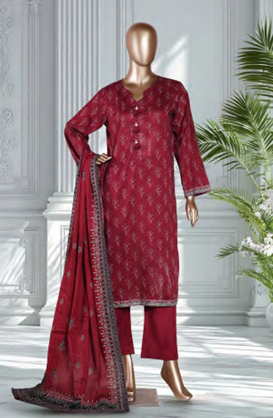 Bin Saeed Exclusive Printed Lawn Stitched 3 Piece Suit - D-06 - BS26XPL - Red - Summer Collection
