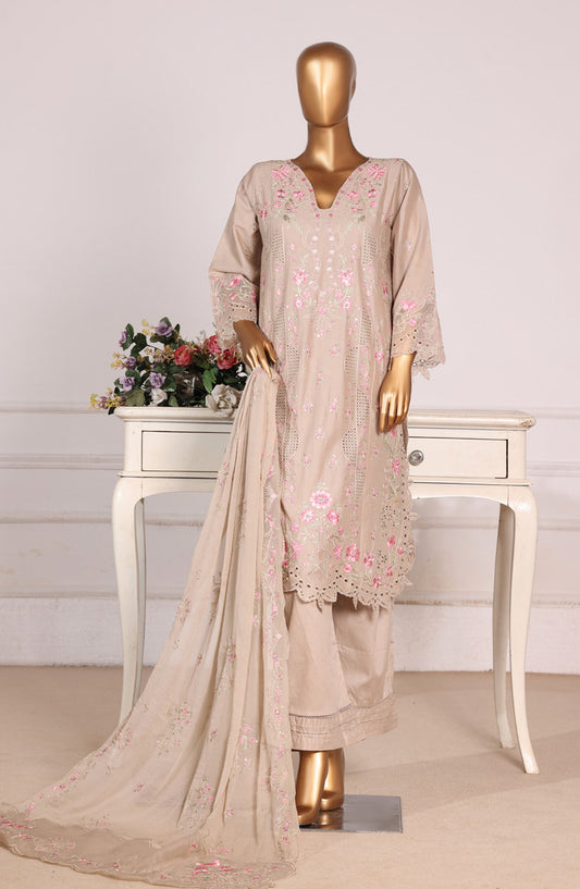 Bin Saeed Luxury Embroidered Formal Stitched 3 Piece Suit - D-06 - BS26FLX - Peach - Festive Collection